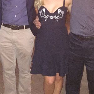 cinq A sept navy cocktail dress! Worn once! Size 0